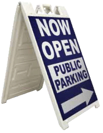 24 Hour Side Walk Sign - fast production of A-Frame Sign, Sandwich Board, and Rewritable Chalk Board Sign